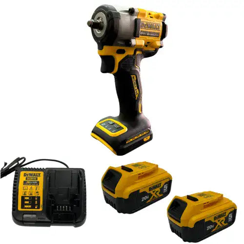 מפתח רטיטה 20V שתי סוללות 5AH ומטען DCF923 DeWalt DCF923-2-5