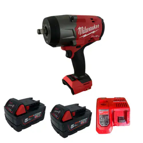 מפתח רטיטה 18V שתי סוללות 5AH ומטען 2967-20 milwaukee 2967-20-2-5