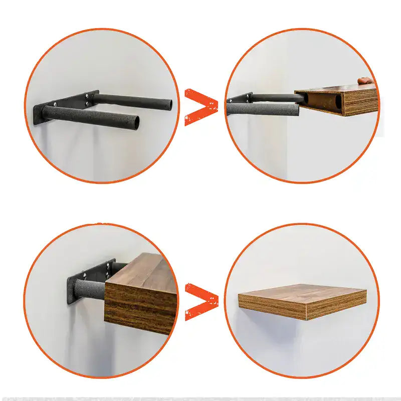 מדף צף צבע אלון שחור 900x240x38 מ"מ Smith - מבט נוסף 2