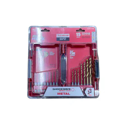 סט מקדחים 15 חלקים  לאימפקט milwaukee 48-89-4630