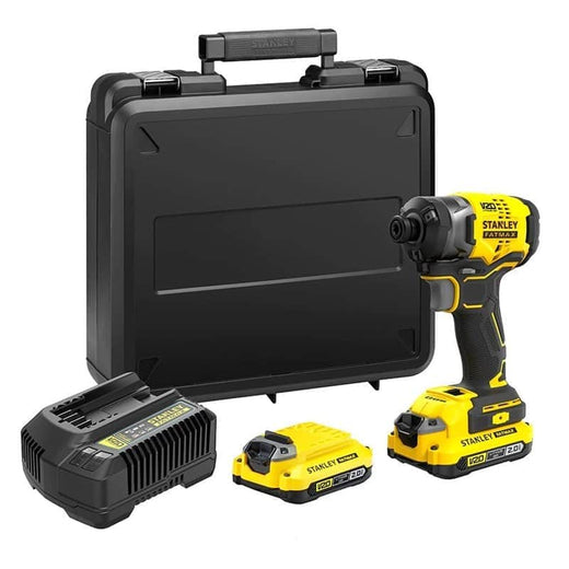 אימפקט 18V שתי סוללות 2AH ומטען STANLEY STANLEY FATMAX SFMCF820D2K