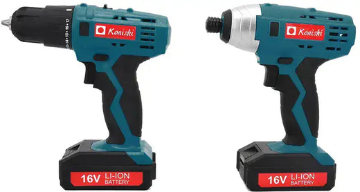סט מברגות ליתיום 16V + 2 סוללות ומטען במזוודה KONISHI KO-1660LS