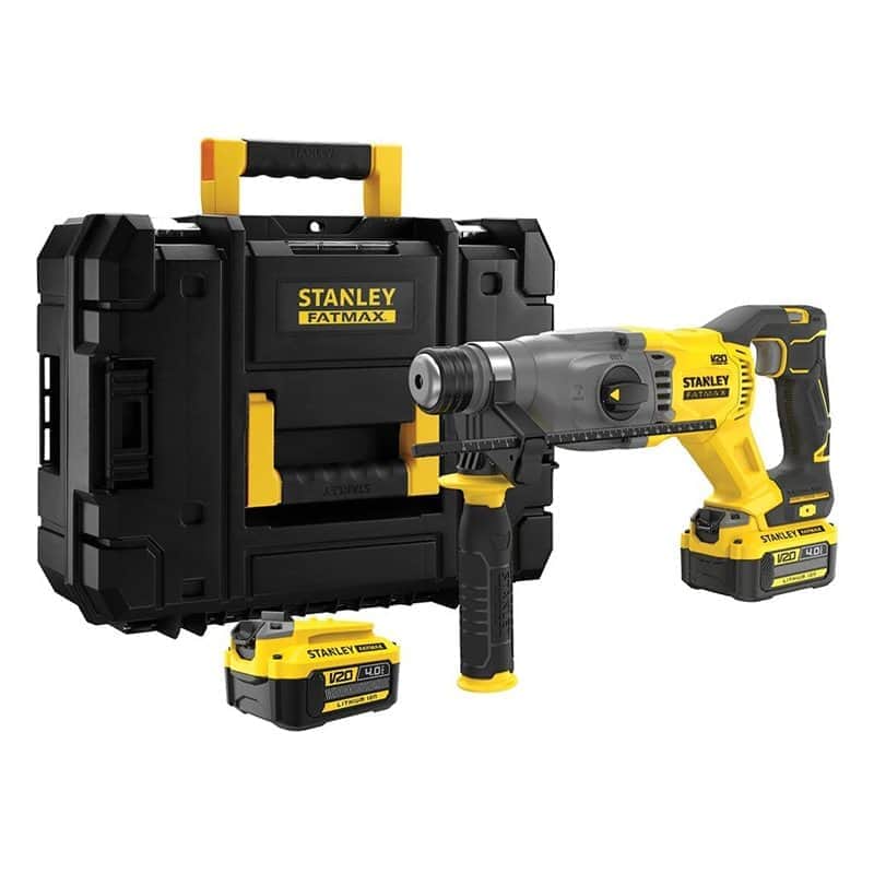 פטישון 18V שתי סוללות 4AH ומטען STANLEY SFMCH900M22 STANLEY FATMAX