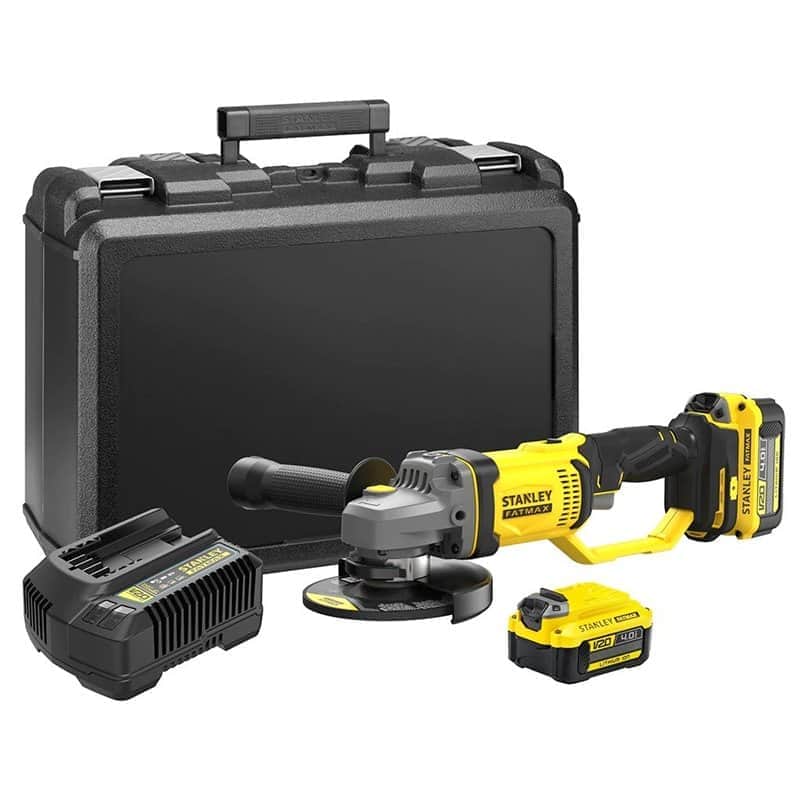 משחזת 18V שתי סוללות 4AH ומטען STANLEY SFMCG400M2K STANLEY FATMAX