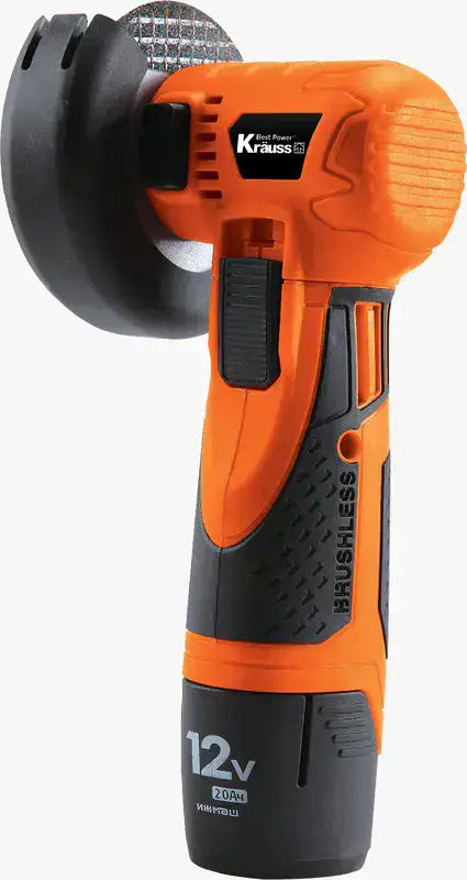 משחזת זווית 3" (76 מ"מ) 12V + 2 סוללות ומטען KRAUSS KR-909-LI-ALI