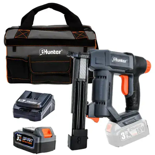 אקדח סיכות ומסמרים 18V סוללה 3Ah ומטען Hunter 102102-006