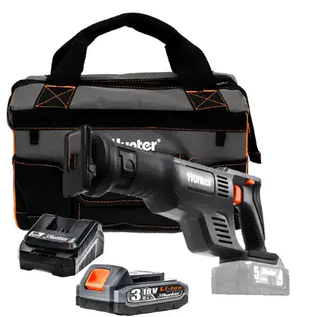 משור חרב נטען 18V סוללה 3Ah ומטען Hunter 100611-003