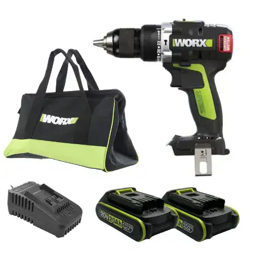מקדחה 20V שתי סוללות 2AH ומטען WORX WU189.9