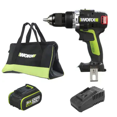 מקדחה 20V סוללה 4AH ומטען WU1899 WORX WU189.9-1-4