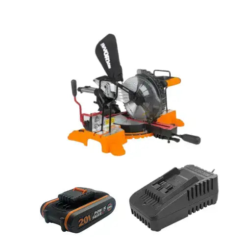מסור גרונג פנדל 8” 20V סוללה 2Ah ומטען WX845.9 WORX WX845.9-1-2