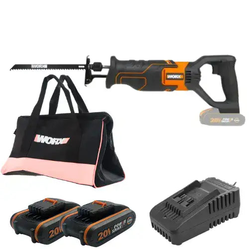 מסור חרב 20V שתי סוללות 2AH ומטען WORX WX500.9