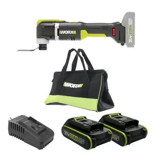 מולטיטול 20V שתי סוללות 2AH ומטען WORX WE696.9