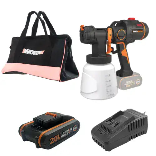 אקדח ריסוס צבע 20V סוללה 2Ah ומטען WORX WX020.9