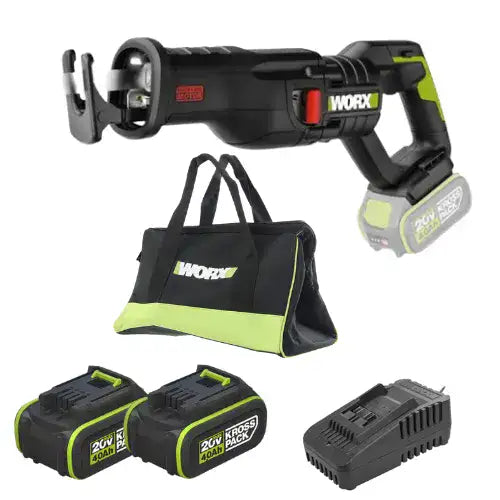 מסור חרב 20V שתי סוללות 4AH ומטען WU501 WORX WU501.9-2-4