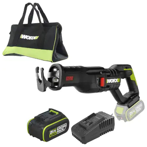 מסור חרב 20V סוללה 4AH ומטען WU501 WORX WU501.9-1-4