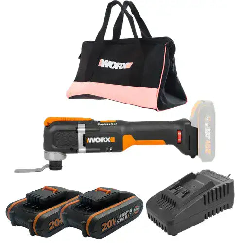 מולטיטול 20V שתי סוללות 2AH ומטען WORX WX696.9