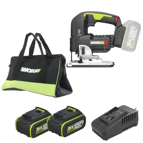 מסור אנכי 20V שתי סוללות 4AH ומטען WORX WU550
