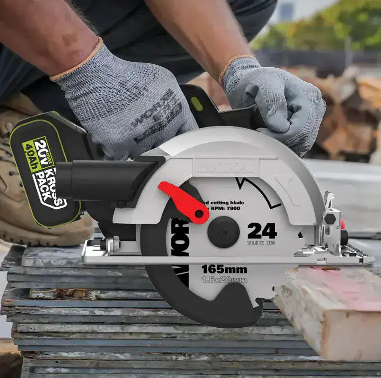 מסור עגול 20V שתי סוללות 4AH ומטען WORX WU536 - מבט נוסף 7