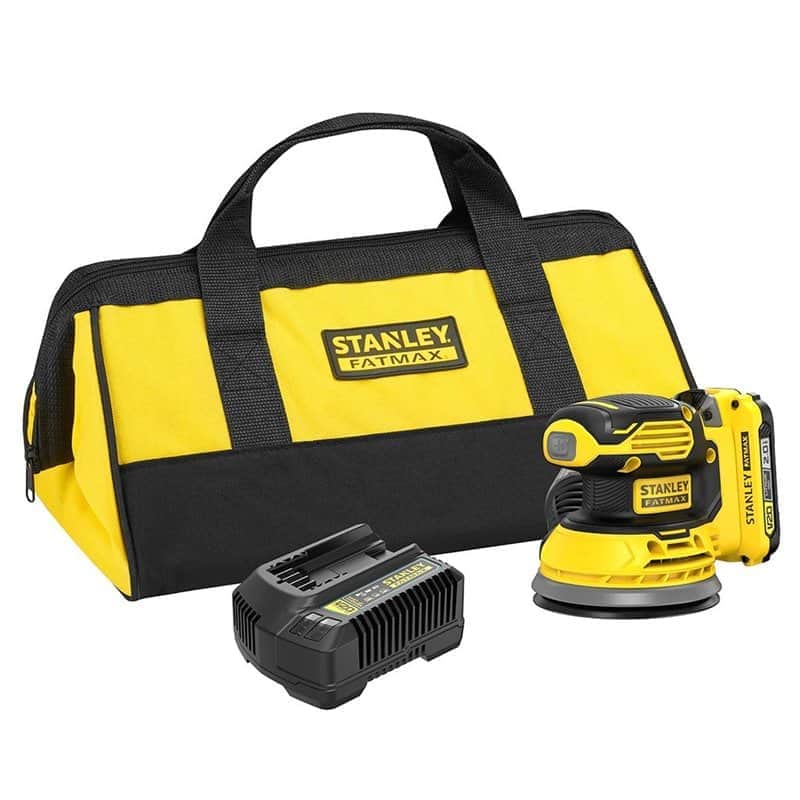 מלטשת אקצנטרית 18V סוללה 2AH מטען STANLEY SFMCW220D1S STANLEY FATMAX