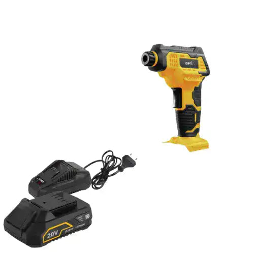 מנפח גלגלים 20V סוללה 2Ah ומטען TOT012 GPT TOT012-1-2