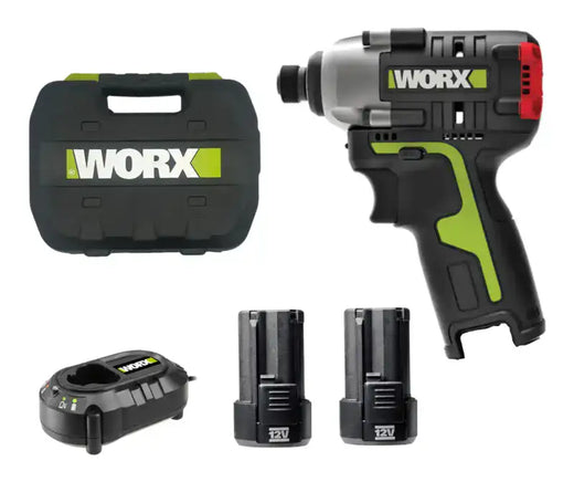 אימפקט 12V שתי סוללות 2AH ומטען WU132 WORX WU132-2-2