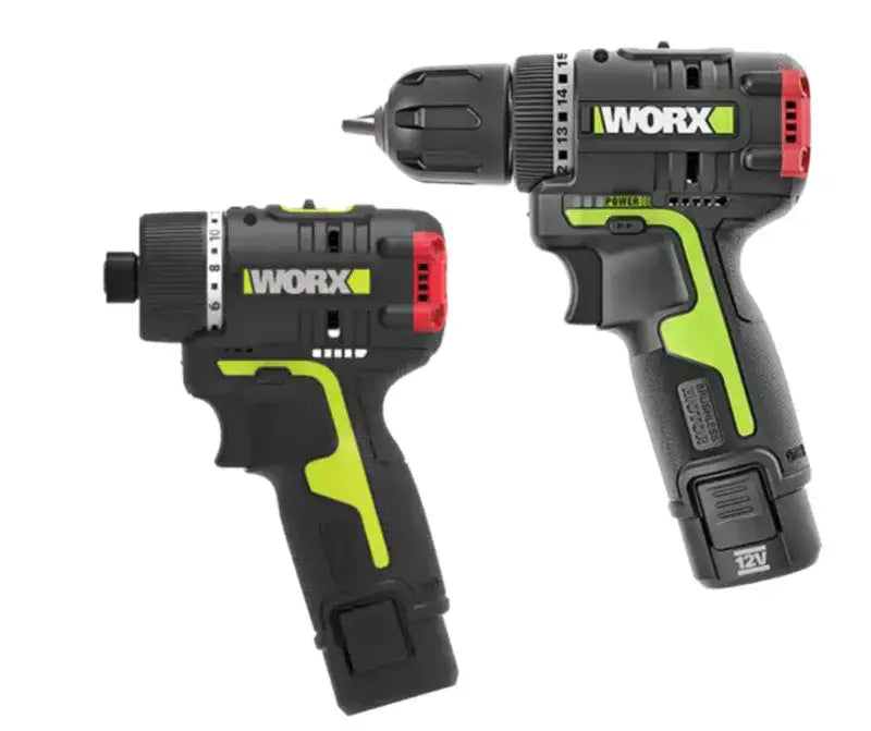סט מברגות 12V WORX שתי סוללות ומטען בתיק WU130 + WU129.9