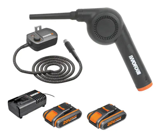 מיני מפוח 20V שתי סוללות 2AH ומטען WX747.9 WORX WX747.9ּ+WA7161-2-2