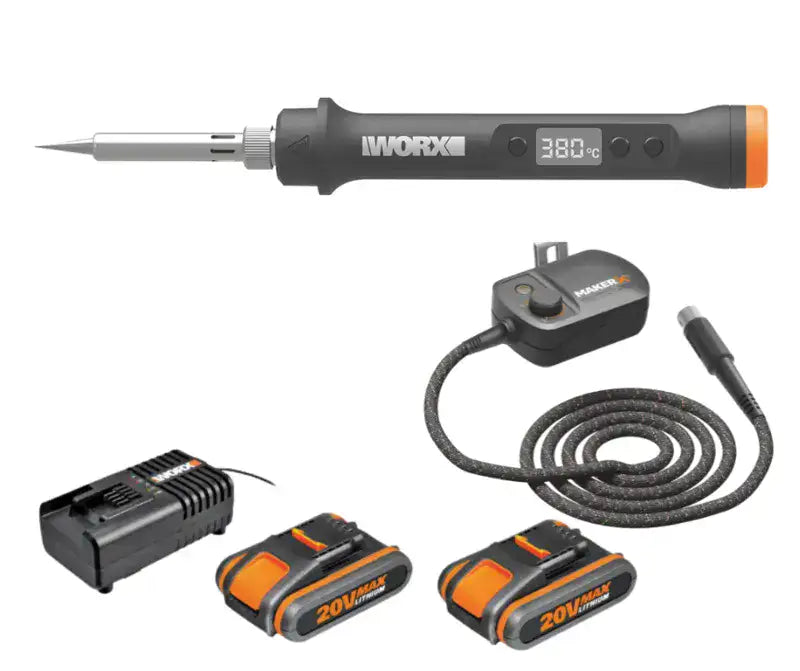 מלחם 20V שתי סוללות 2AH ומטען WORX WX744