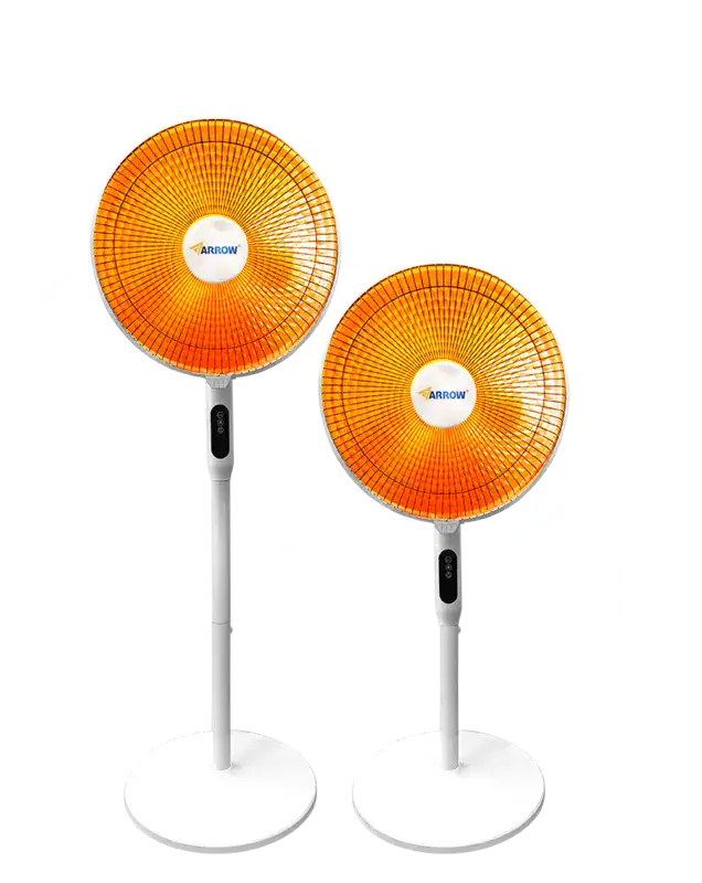 תנור מקרן חום 500W/1000W מסתובב על רגל + שלט Arrow מוצרי חשמל ARROW - מבט נוסף 3