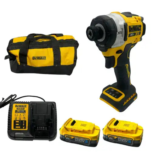 אימפקט 20V  שתי סוללות  1.7AH PS ומטען DCF860 DeWalt DCF860-2-1.7PS