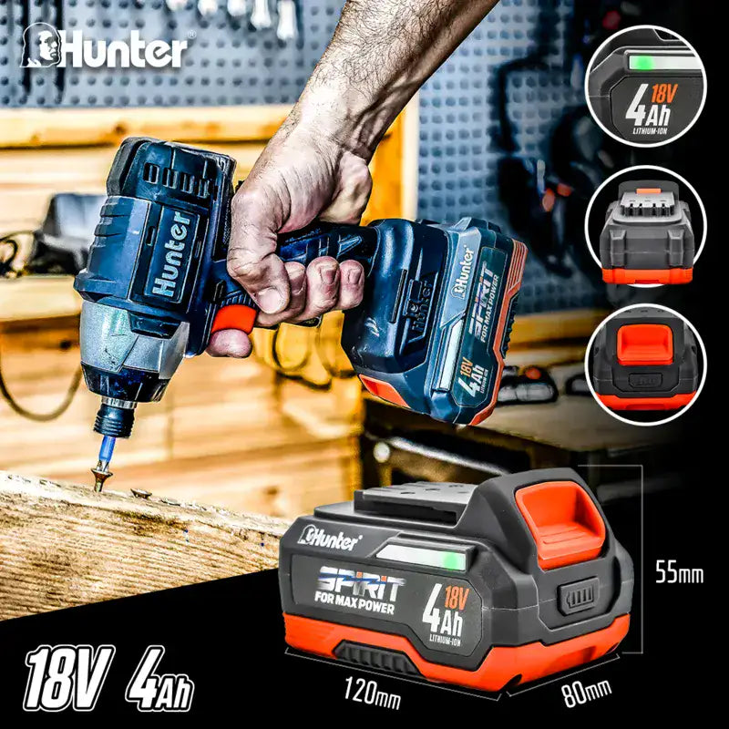 סוללה Hunter 102702-016 18V 4AH - מבט נוסף 5