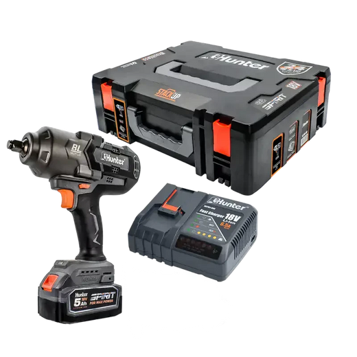 מפתח רטיטה 18V סוללה 5Ah ומטען Hunter 100314-011