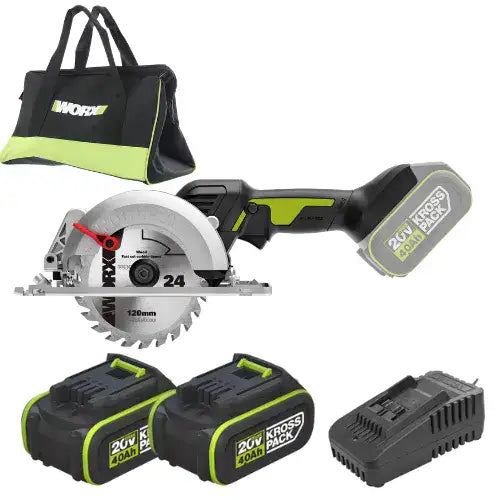 מסור עגול 20V שתי סוללות 4AH ומטען WORX WU533 - מבט נוסף 2