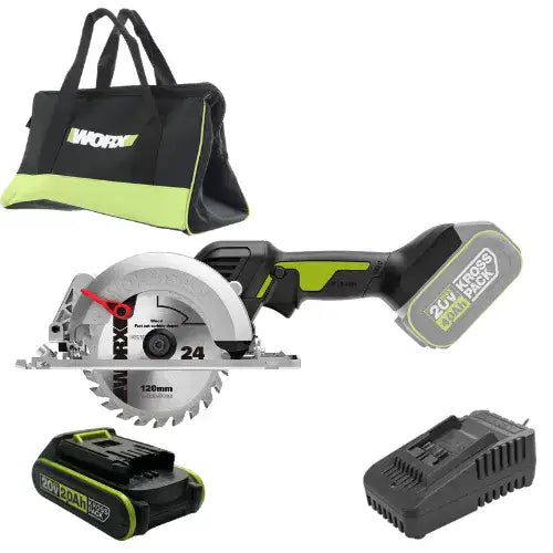 מסור עגול מיני  20V סוללה 2Ah ומטען WORX WU533.9