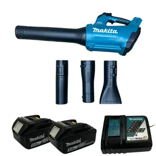 מפוח 18V שתי סוללות 5HA ומטען Makita DUB184