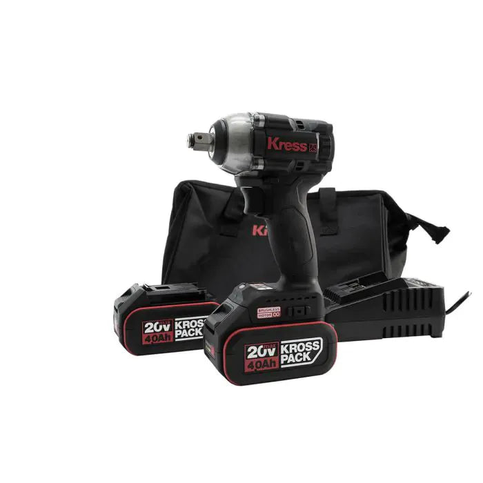 מפתח רטיטה 20V שתי סוללות 4HA ומטען KRESS KU272