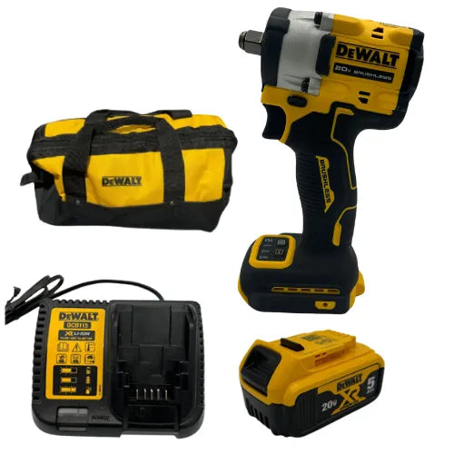 מפתח רטיטה 20V סוללה 5AH ומטען DeWALT DCF921