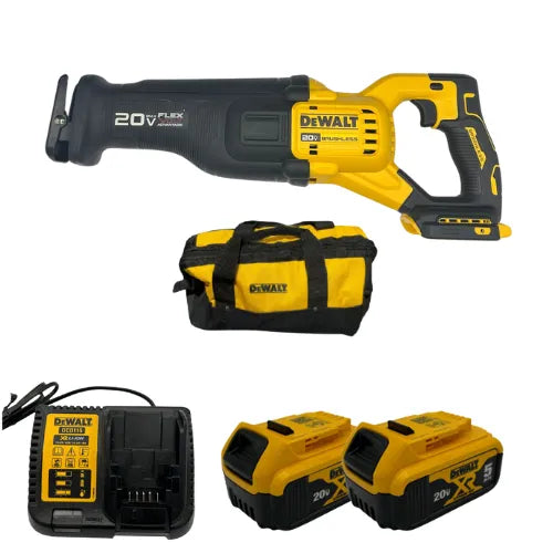 מסור חרב 20V שתי סוללות 5AH ומטען DCS386 DeWalt DCS386-2-5
