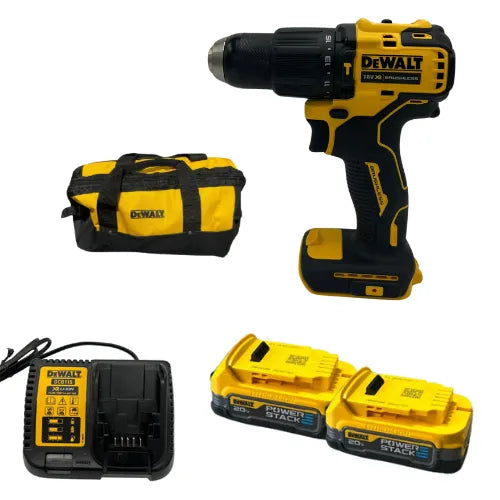 מקדחה 20V שתי סוללות 1.7Ah PS ומטען DeWALT DCD709