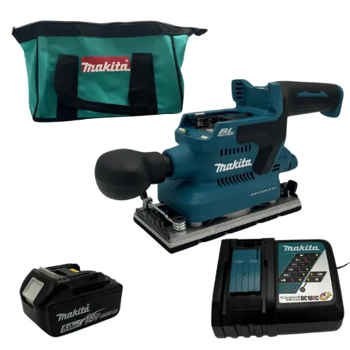 מלטשת 18V סוללה 5HA + מטען Makita DBO380