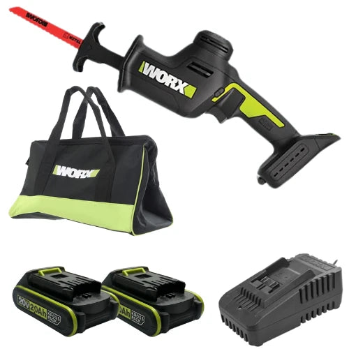 מסור חרב 20V שתי סוללות 2AH ומטען WU500.9 WORX WU500.9-2-2