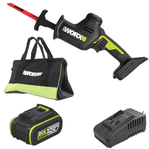 מסור חרב 20V סוללה 4AH ומטען WU500 WORX WU500.9-1-4