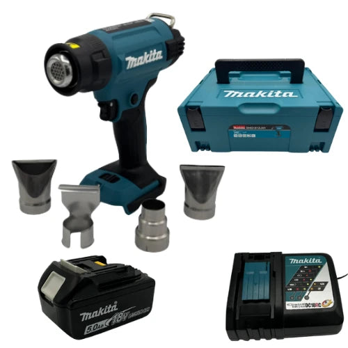 אקדח חום  18V סוללה 5HA ומטען Makita DHG181