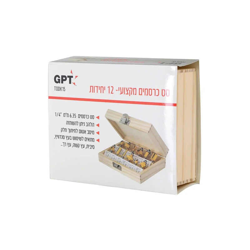 סט 12 יחידות כרסמים מקצועי GPT - מבט נוסף 3