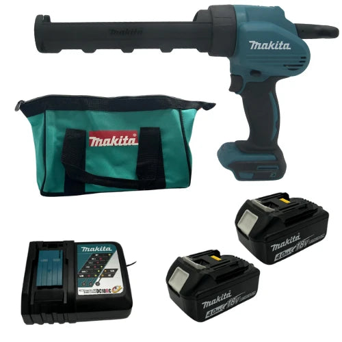 ח מרק סיליקון 18V שתי סוללות 4HA ומטען Makita DCG180Z