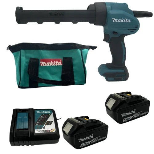 ח מרק סיליקון 18V שתי סוללות 5HA ומטען DCG180Z makita DCG180Z-2-5
