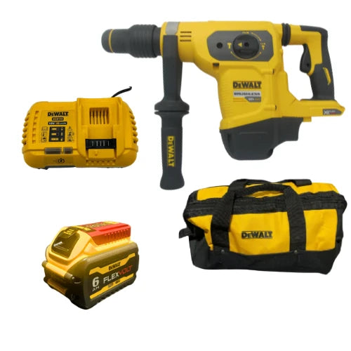 פטיש חציבה 6.1J 60V סוללה 6AH מטען DCH481 DeWalt DCH481N-1-6