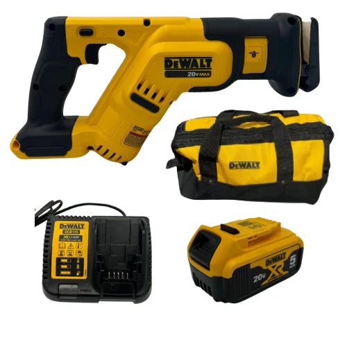 מסור חרב 20V סוללה 5AH ומטען DCS387B DeWalt DCS387B-1-5