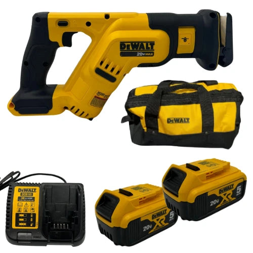 מסור חרב 20V שתי סוללות 5AH ומטען DeWALT DCS387B