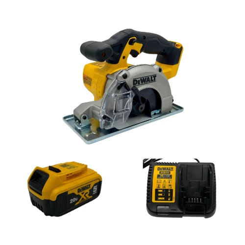 מסור עגול למתכת 20V סוללה 5AH מטען DeWALT DCS373